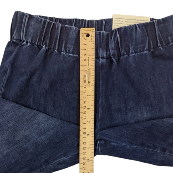 Soft Surroundings Metro Denim Jean Leggings NWT Womens Petite XS Dark Wash - Picture 7 of 11